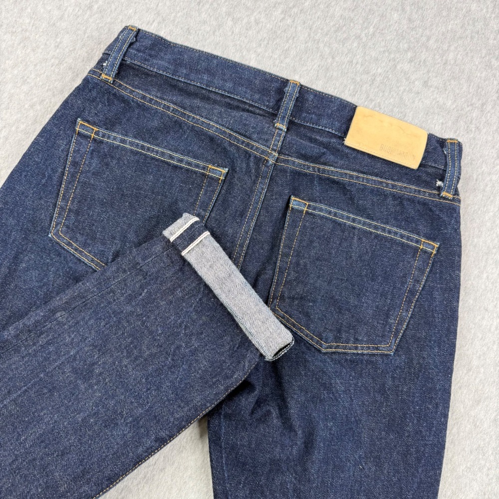Buck Mason Jeans Mens 30x29 Blue Selvedge Redline Slim Fit Button Fly Denim USA